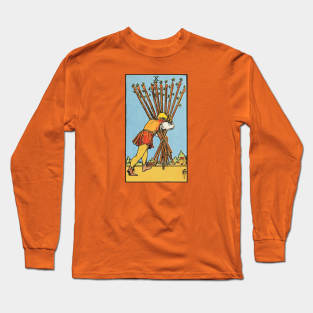 Ten of wands tarot card Long Sleeve T-Shirt